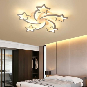 45W Lampu LED Plafon 3 Colour 5 Star Lampu Plafon Rumah Ruang Tamu Kamar Modern Ceiling Lamp