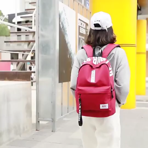 Ladies Student Canvas Schoolbag Backpack