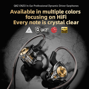 QKZ ENZO In-Ear Wired Earphones 3.5MM Professional Dynamic Driver Heavy Bass Earphones With Mic Detachable Earphone Cable
