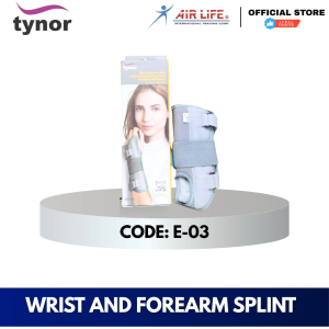 TYNOR Wrist and Forearm Splint Left I Elastic Wrist Splint I Wrist Support Left Code: E-03