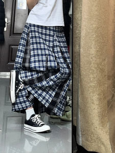 Váy Chữ a Cạp Cao Phong Cách Retro Mỹ Váy Midi Xếp Ly Viền Váy Dài Thường Ngày Váy Chữ A Váy Mùa Hè Váy Chữ a