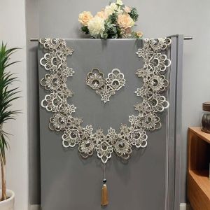Vải Chống Bụi Tủ Lạnh Kiểu Châu Âu Vải Ren Hai Cửa Vòm Máy Giặt Vải Phủ Bảo Vệ Đa Năng Cho Tủ Lạnh Và Máy Giặt