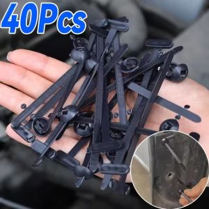 40ชิ้นล็อคแบบกดไนล่อนสายผูกหัวเข็มขัดตัวยึดยานยนต์คลิปตัวยึดที่ซ่อมรถ Fender ป้องกันเครื่องยนต์ Undercody Organizer