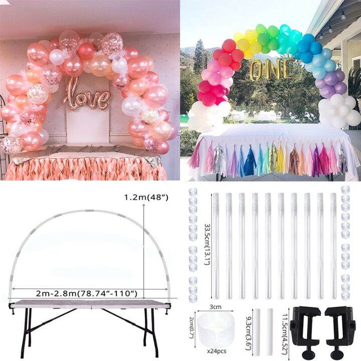 Table Balloon Arch Set Ballon Column Stand For Wedding Birthday Party ...