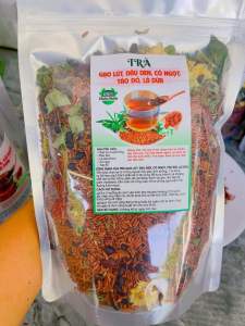 Trà Gạo Lứt Cỏ Ngọt Táo Đỏ Lá Dứa 1kg