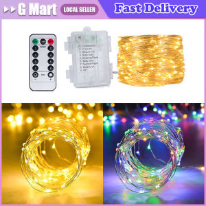 20M LED 8 Mode Fairy Light Remote Control Battery Box Copper Wire String Light Christmas Decoration Lights Party Home Decor
