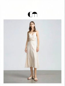 Designer V-neck Vest Strap Elegance Autumn Womens Dress