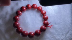 Natural Crystal Cinnabar Bracelet 帝王砂 手串 14mm+ /Pi Xiu Cinnabar 貔貅帝王砂 12m+