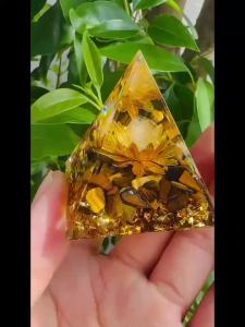 Kim Tự Tháp Pha Lê Hình Hoa Sen Đá Mắt Hổ Thủ Công Trang Trí Nhà Cửa Quà Tặng Hoàn Hảo Cho Sinh Nhật Ngày Lễ Tình Nhân Năm Mới
