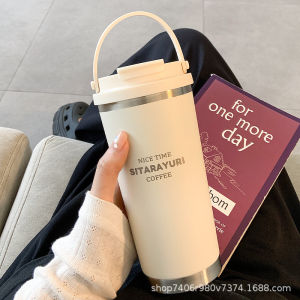 BIZE | Portable Coffee Cup with Straw Stainless Steel Insulated Tumbler