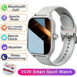 2026 New Smart Watch 2.01 HD Display Answer Make Call Message Preview Sport Modes DIY Dial Weather Forecast For Men Women HW12