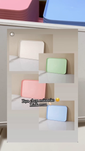 [Bán sỉ. Hàng đặt trước] 50 Khay nhựa lúa mạch chữ nhật ST GROUP màu pastel phong cách vintage Đĩa nhựa gia dụng decor nhà đẹp