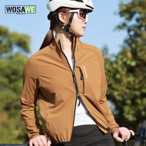 WOSAWE Summer Bike Jacket Water-repellent Cycling Jacket Outdoor Hiking Fishing Sportswear Sun Protection Long Jersey YKK Zip