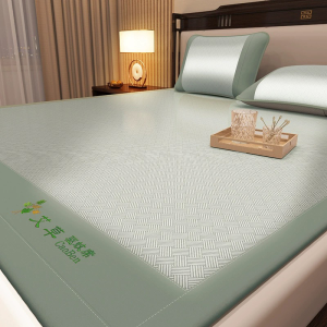 เสื่อเย็นสำหรับฤดูร้อนเสื่อหวายธรรมชาติไอซ์ซิลค์สำหรับหอพักนักเรียนเดี่ยวสำหรับฤดูร้อนเสื่อฟางเสื่อเย็นใช้ได้สองแบบสำหรับฤดูหนาวและฤดูร้อน