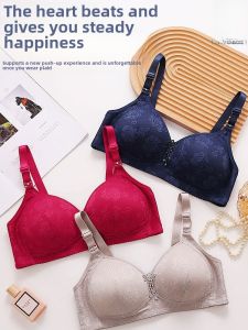 Plus Size Comfort Push up Breathable Thin Push-up Breast Holding No Steel Ring Intimates Large Boob Size Concealing Bra Adjustable