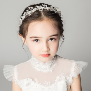 Princess Style Rhinestone Girls Headwear Childrens Hairband Performance Accessories Crown Girls Jewelry Dress-Up Hair Flowers