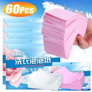 30/60pcs Laundry Tablets Strong Decontamination Concentrated Detergent Sheets Underwear Clothes Washing Powder for Washing Machine