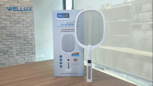 Authentic WELLUX Rechargeable Mosquito Swatter/Insect killer/with Purple Insect Attracting Light/Innovative Insect Swatter/Digital Battery Display Indicator