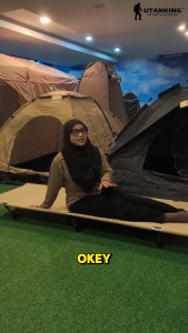 UtanKing™ Aluminum Camping Bed Outdoor Folding Camping Cot Heavy Duty Travel Hiking Camp Tent Sleeping Bed Katil Lipat