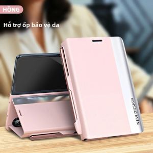 Ốp Điện Thoại Samsung Galaxy Z Fold Bằng Da PU Có Khe Cắm Bút S Pen Tích Hợp Chân Đế Bảo Vệ Toàn Diện Chống Sốc Kèm Ngăn Đựng Thẻ