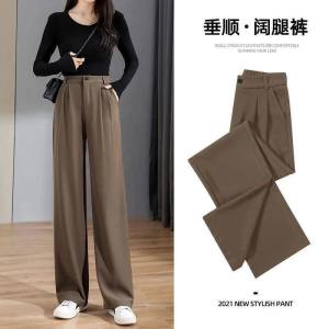 Wide Leg Pants Women 2022 Autunm New High Waist Casual Straight Suit Pants Korean Style Loose Trousers for Women