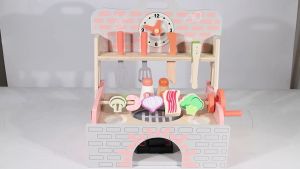 Mainan Peran Masak BBQ Kayu Set: Pretend Play Wooden
