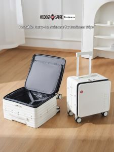Business Quick Access Travel Suitcase with Front Opening