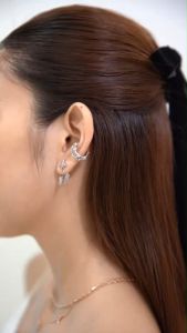A.CEMI Starevolution Earcuff ต่างหูหนีบเงินแท้ ชุบทอง 18K โรสโกลว์