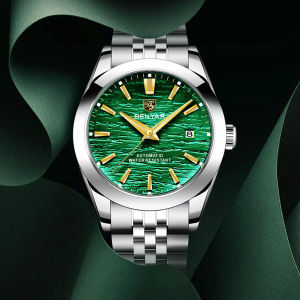 Đồng Hồ Đeo Tay Cơ Khí Cao Cấp BENYAR Dành Cho Nam Chống Nước Thép Không Gỉ Tự Động Kim Dạ Quang Và Chống Sốc