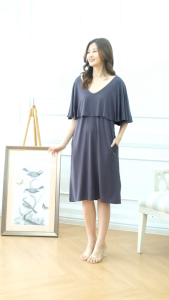 Muko Cindy เดรสให้นม คลุมท้อง DR17