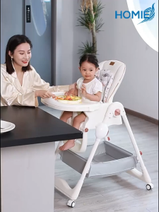 HOMIE Multifunctional Children Tableware/Double Layer Dinner Plate/Height Adjustable/One-Key Folding