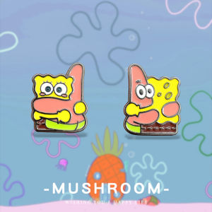 SpongeBob Cute Brooch Japanese Cartoon Pie Star Hug New Badge Pin Accessories Schoolbag Decorations