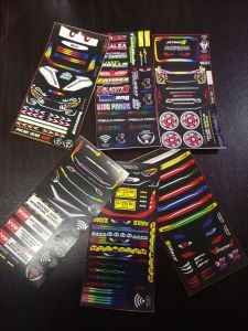 1 lembar isi 12 set sticker headlamp lengkap jb3 dan jb5