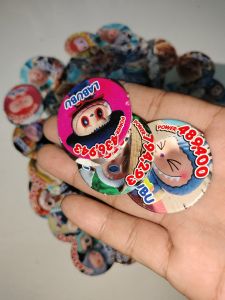 labubu pogs 95pcs cute design round card toys for kids