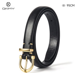 OKIMY เข็มขัดหนังสำหรับผู้หญิงเข็มขัดแบบสกินนี่สำหรับผู้หญิงเข็มขัดเข็มขัดสานแฟชั่นเข็มขัดยางยืดลำลองพร้อมหัวเข็มขัดโลหะผสมสังกะสีสำหรับกางเกงยีนส์