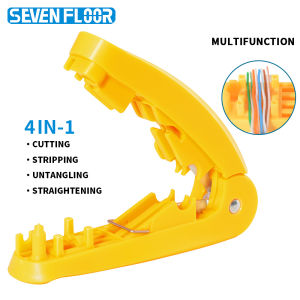 4 in 1 RJ45 Network Cable Tool Wire Stripping Cutting Combing Straightening for Cat5e Cat6 Ethernet Cables