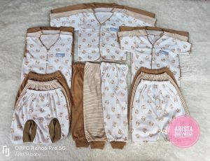 paket hemat 18pcs/9stel baju+celana bayi SERI COKSU