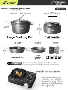 BSWOLF | Multifunction Portable Camp Cooking Set