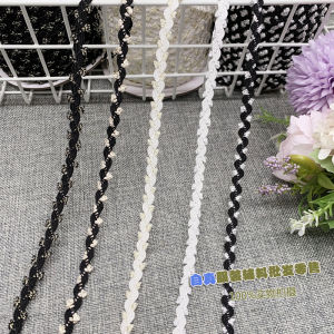 Exquisite Gold Thread Weaving Belt & Lace Trim: Chinese Style Home Fabric & Lolita Doll Dress Accessories