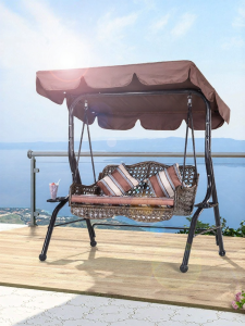ST MIRREN | Double Outdoor Swing Nest Woven Rattan Chair