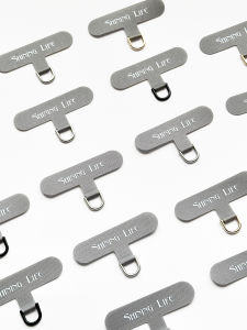 Shininglife Ultra-Thin 0.4mm Universal Phone Gasket Mobile Phone Charm Card Multi-Function Clip Lanyard Patch