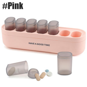 1PCS Weekly Pill Organizer 1 Time a Day7 Day Detachable Pill Box&Removable Compartments |Portable Travel Pill Case for Vitamins