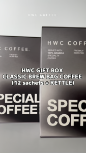 HWC Coffee [Gift Set] Classic Brew Bag 12 Sachets [Mix Flavors] + Gooseneck Kettle