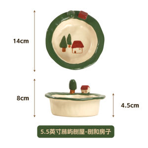 April 2025 New High Aesthetic Ceramic Yogurt Bowl Special Beautiful Exquisite Personal Home Use Cartoon Design Bowl