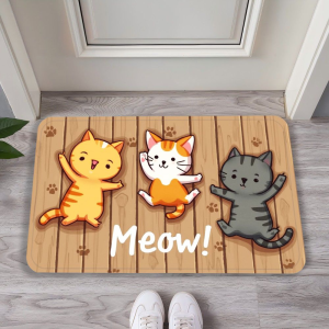 VIKAMA Kawaii Cute Pet Mat Anti Slip Absorbent Washable Dorm Bedroom Tub Side Indoor Outdoor Decor Rug