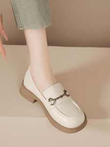 Ultra Soft White Leather Slip-On Shoes Womens Commuter Flats Fashionable with Skirts New Soft Chinese Style Sheepskin Pumps