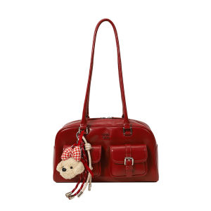 Retro Red Handbag Shoulder