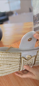 Tas Pesta Clutch Kondangan Wanita Kristal Mutiara Elegan Mewah Elegan Tas Cantik Import Kekinian Terbaru 281220