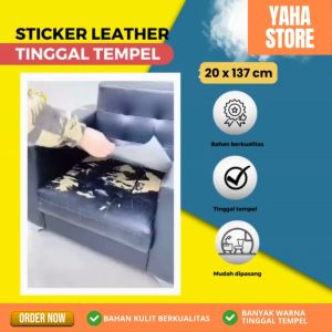 Sticker Leather 20x120cm Bahan Kulit Tinggal Tempel Untuk Sofa Jok Mobil dan Furniture - Yaha Store