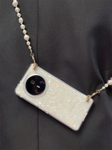 Ultra-Thin Crossbody Shell Pattern Mobile Phone Case for Honor MagicV5 MagicVS3 Womens Full Cover Protective Case